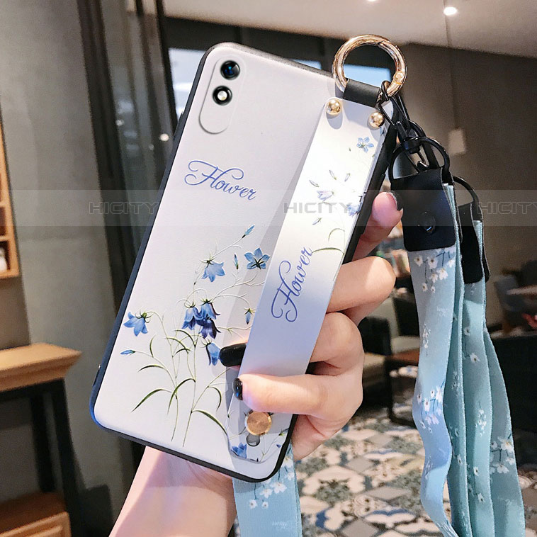 Handyhülle Silikon Hülle Gummi Schutzhülle Flexible Blumen S01 für Xiaomi Redmi 9i groß