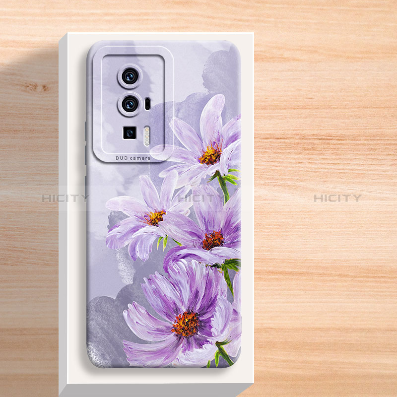 Handyhülle Silikon Hülle Gummi Schutzhülle Flexible Blumen S01 für Xiaomi Redmi K60 Pro 5G