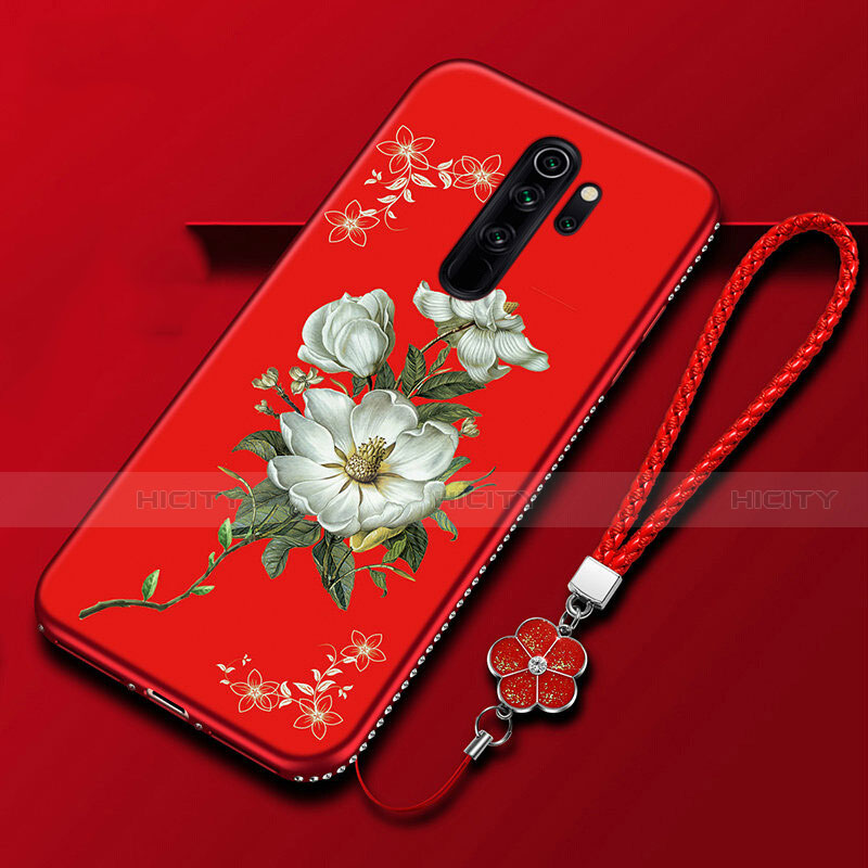 Handyhülle Silikon Hülle Gummi Schutzhülle Flexible Blumen S01 für Xiaomi Redmi Note 8 Pro