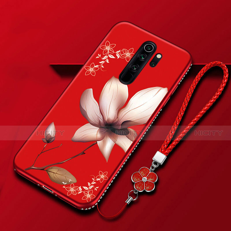 Handyhülle Silikon Hülle Gummi Schutzhülle Flexible Blumen S01 für Xiaomi Redmi Note 8 Pro