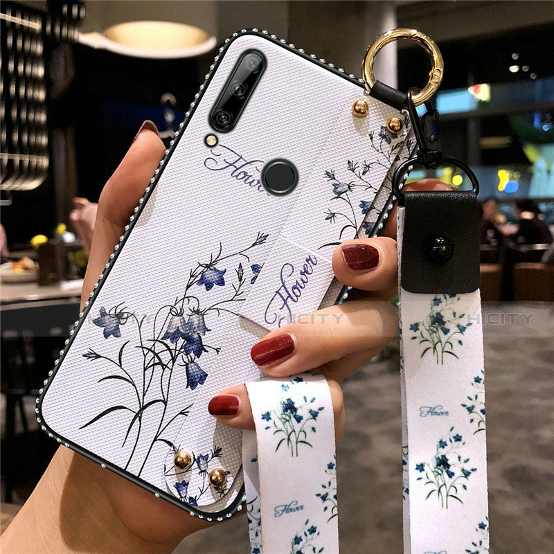 Handyhülle Silikon Hülle Gummi Schutzhülle Flexible Blumen S02 für Huawei Enjoy 10 Plus