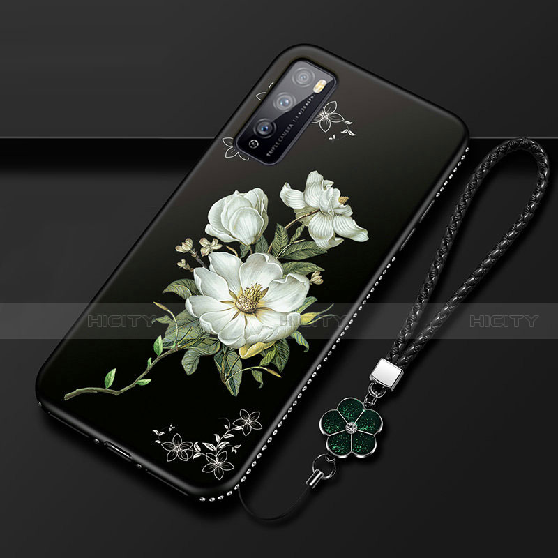 Handyhülle Silikon Hülle Gummi Schutzhülle Flexible Blumen S02 für Huawei Enjoy Z 5G