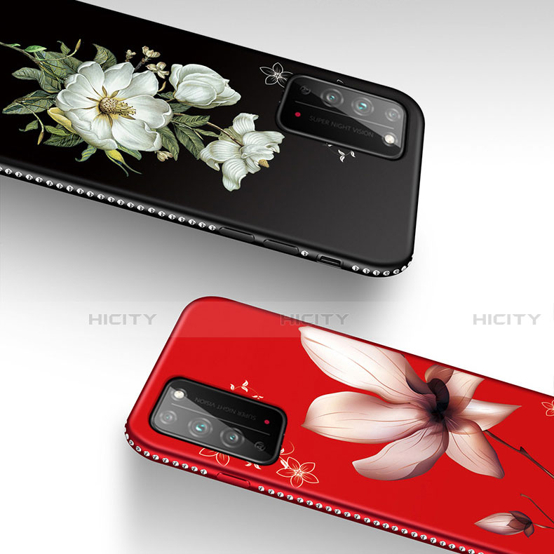 Handyhülle Silikon Hülle Gummi Schutzhülle Flexible Blumen S02 für Huawei Honor X10 5G