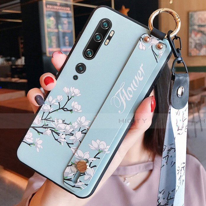 Handyhülle Silikon Hülle Gummi Schutzhülle Flexible Blumen S02 für Xiaomi Mi Note 10