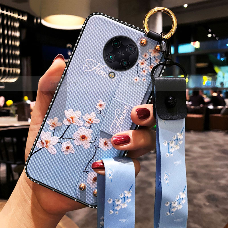 Handyhülle Silikon Hülle Gummi Schutzhülle Flexible Blumen S02 für Xiaomi Redmi K30 Pro 5G groß