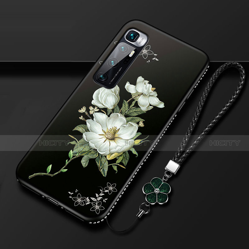 Handyhülle Silikon Hülle Gummi Schutzhülle Flexible Blumen S03 für Xiaomi Mi 10 Ultra Weiß Plus