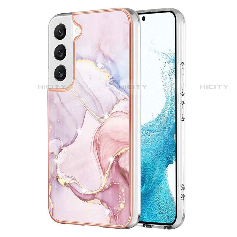 Handyhülle Silikon Hülle Gummi Schutzhülle Flexible Modisch Muster für Samsung Galaxy S21 5G Rosa