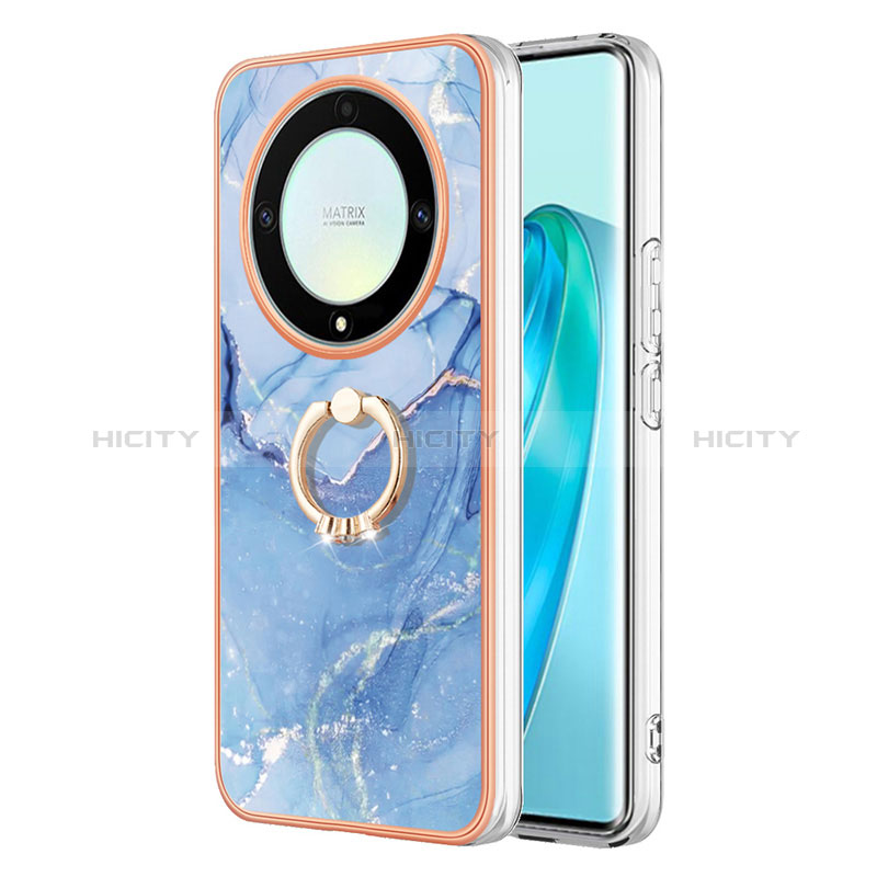 Handyhülle Silikon Hülle Gummi Schutzhülle Flexible Modisch Muster mit Fingerring Ständer Y01B für Huawei Honor Magic5 Lite 5G