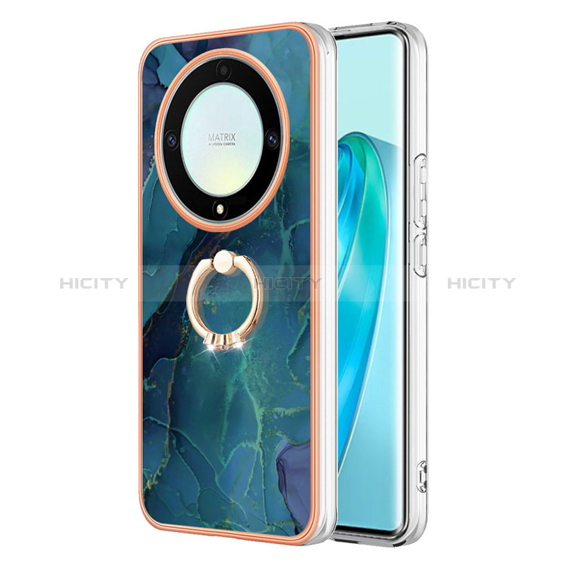 Handyhülle Silikon Hülle Gummi Schutzhülle Flexible Modisch Muster mit Fingerring Ständer Y01B für Huawei Honor Magic5 Lite 5G