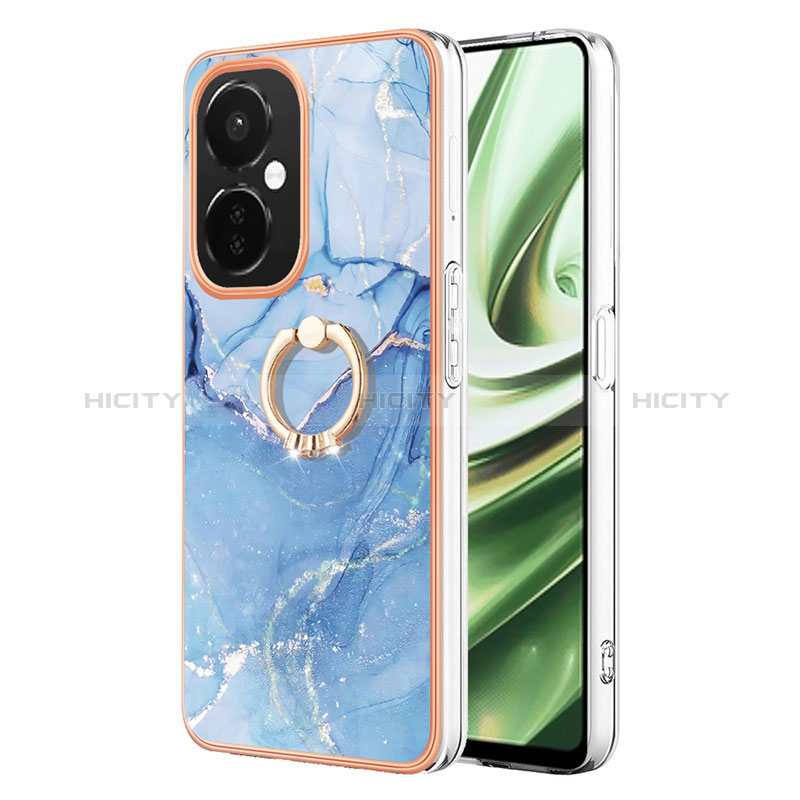 Handyhülle Silikon Hülle Gummi Schutzhülle Flexible Modisch Muster mit Fingerring Ständer Y01B für Oppo K11x 5G groß