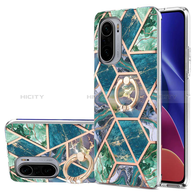 Handyhülle Silikon Hülle Gummi Schutzhülle Flexible Modisch Muster mit Fingerring Ständer Y01B für Xiaomi Redmi K40 Pro 5G