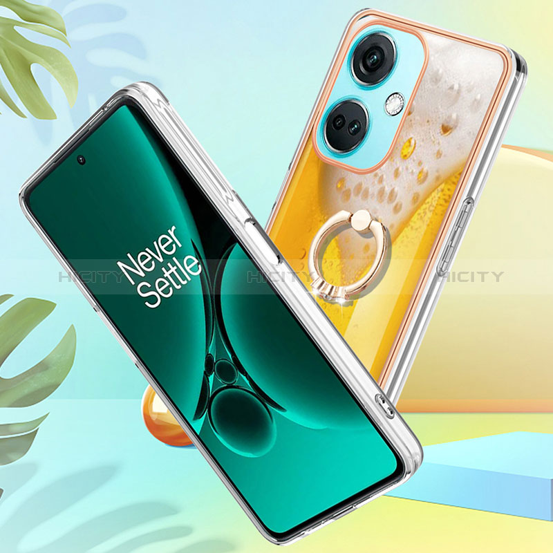 Handyhülle Silikon Hülle Gummi Schutzhülle Flexible Modisch Muster mit Fingerring Ständer Y02B für Oppo K11x 5G groß