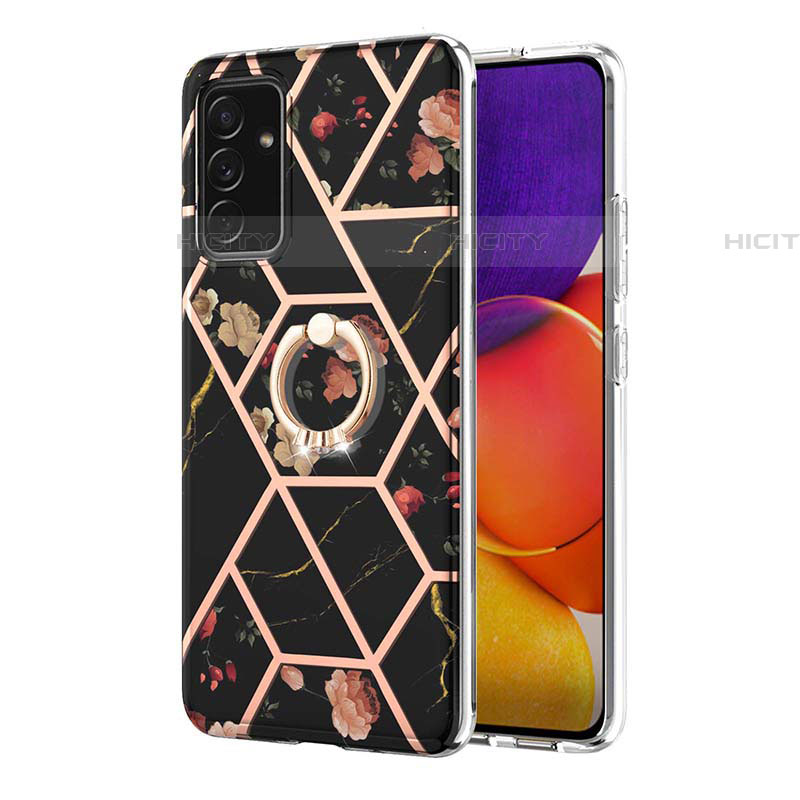 Handyhülle Silikon Hülle Gummi Schutzhülle Flexible Modisch Muster mit Fingerring Ständer Y02B für Samsung Galaxy A05s