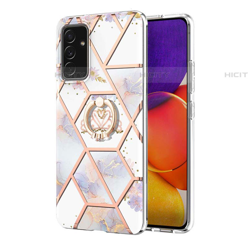 Handyhülle Silikon Hülle Gummi Schutzhülle Flexible Modisch Muster mit Fingerring Ständer Y02B für Samsung Galaxy A05s