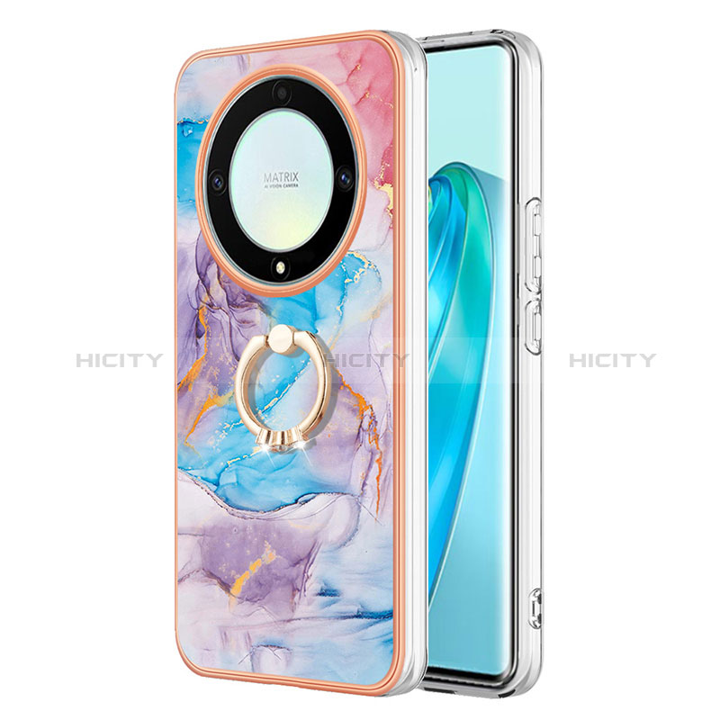 Handyhülle Silikon Hülle Gummi Schutzhülle Flexible Modisch Muster mit Fingerring Ständer Y03B für Huawei Honor Magic5 Lite 5G