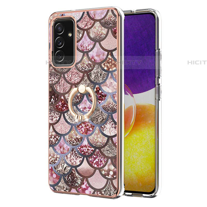 Handyhülle Silikon Hülle Gummi Schutzhülle Flexible Modisch Muster mit Fingerring Ständer Y03B für Samsung Galaxy A05s groß