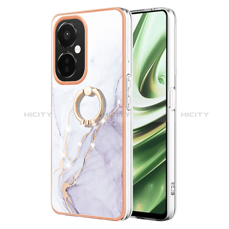 Handyhülle Silikon Hülle Gummi Schutzhülle Flexible Modisch Muster mit Fingerring Ständer Y05B für Oppo K11x 5G groß