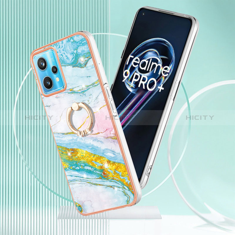 Handyhülle Silikon Hülle Gummi Schutzhülle Flexible Modisch Muster mit Fingerring Ständer Y05B für Realme Narzo 50 Pro 5G