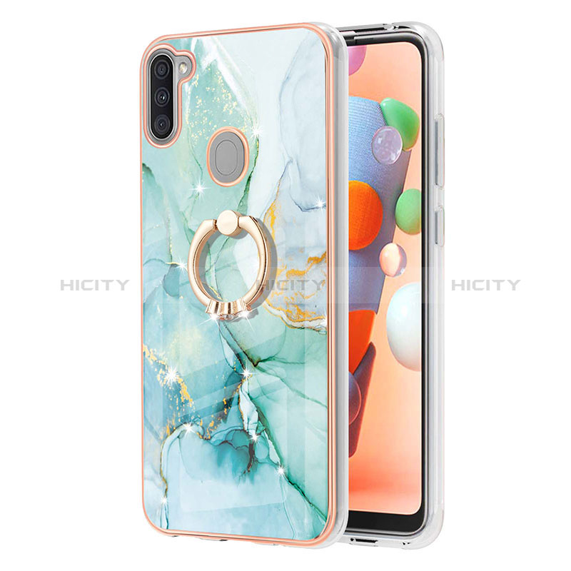 Handyhülle Silikon Hülle Gummi Schutzhülle Flexible Modisch Muster mit Fingerring Ständer Y05B für Samsung Galaxy A11