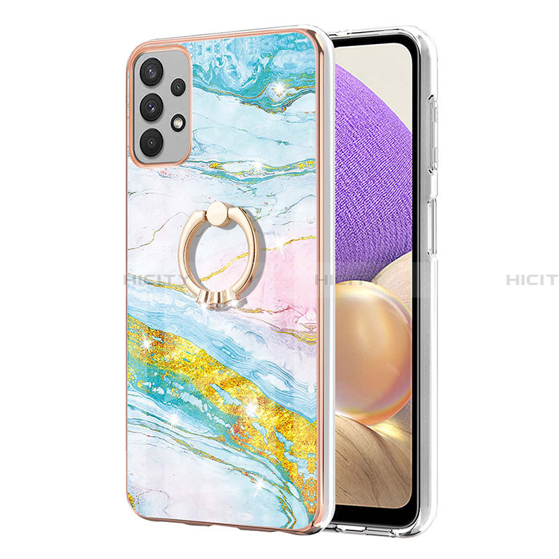 Handyhülle Silikon Hülle Gummi Schutzhülle Flexible Modisch Muster mit Fingerring Ständer Y05B für Samsung Galaxy A13 4G