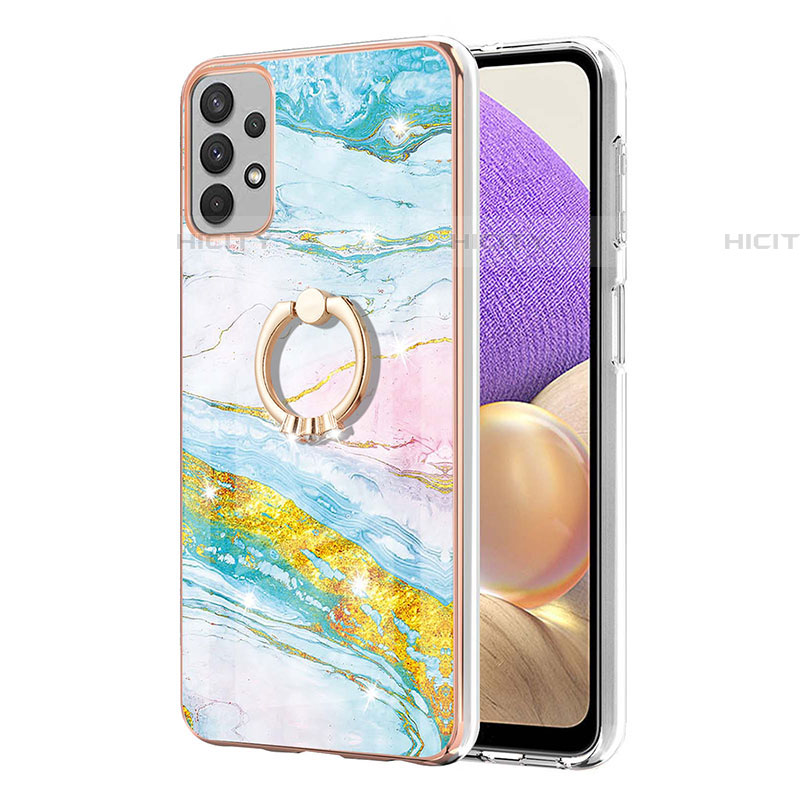 Handyhülle Silikon Hülle Gummi Schutzhülle Flexible Modisch Muster mit Fingerring Ständer Y05B für Samsung Galaxy A53 5G