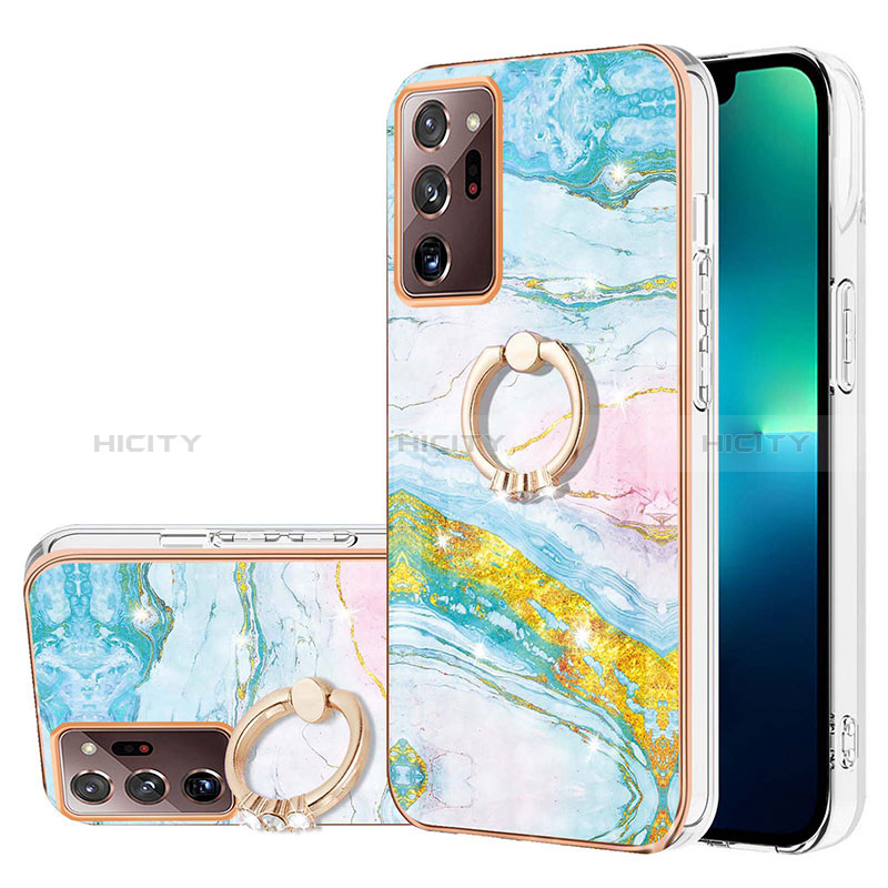 Handyhülle Silikon Hülle Gummi Schutzhülle Flexible Modisch Muster mit Fingerring Ständer Y05B für Samsung Galaxy Note 20 Ultra 5G Bunt Plus