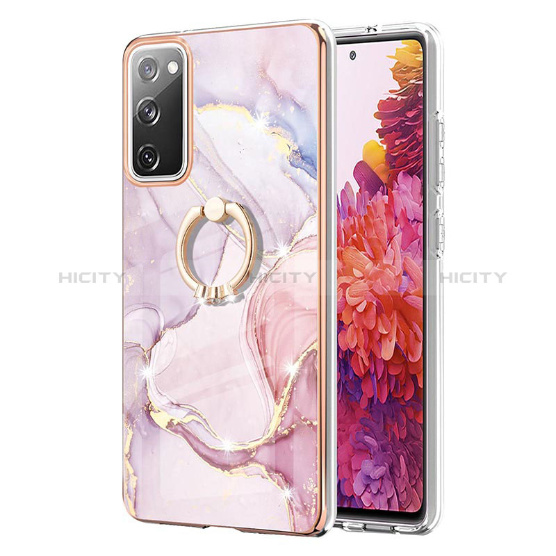 Handyhülle Silikon Hülle Gummi Schutzhülle Flexible Modisch Muster mit Fingerring Ständer Y05B für Samsung Galaxy S20 Lite 5G groß