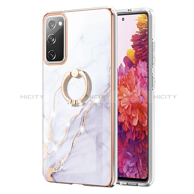 Handyhülle Silikon Hülle Gummi Schutzhülle Flexible Modisch Muster mit Fingerring Ständer Y05B für Samsung Galaxy S20 Lite 5G groß