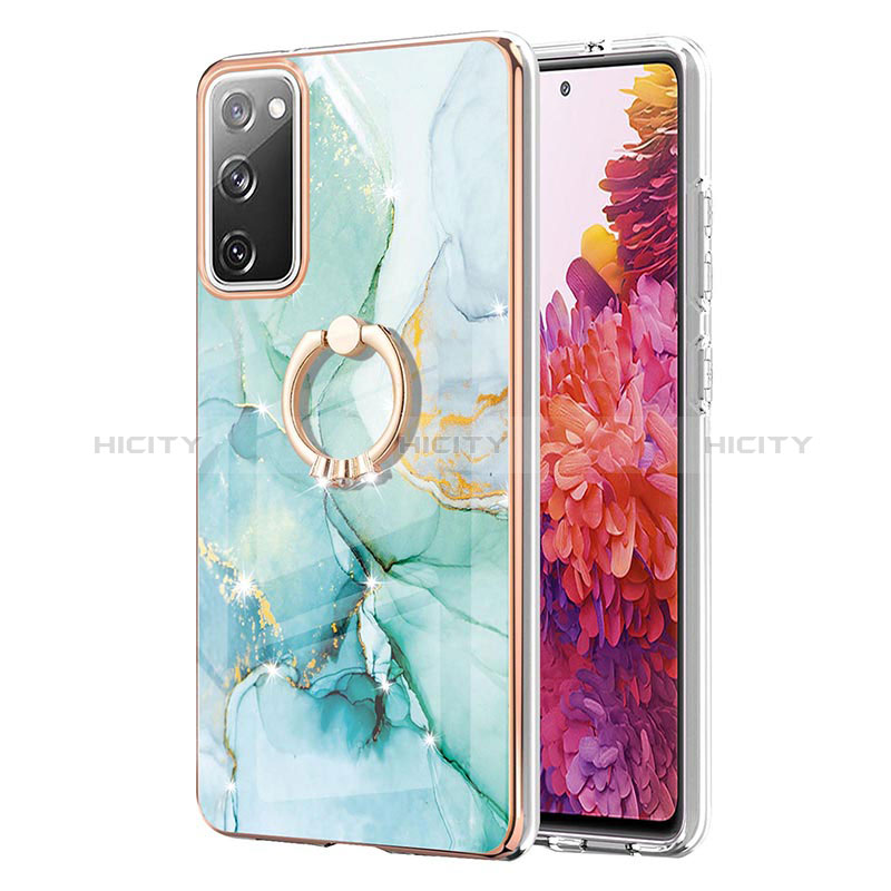 Handyhülle Silikon Hülle Gummi Schutzhülle Flexible Modisch Muster mit Fingerring Ständer Y05B für Samsung Galaxy S20 Lite 5G groß