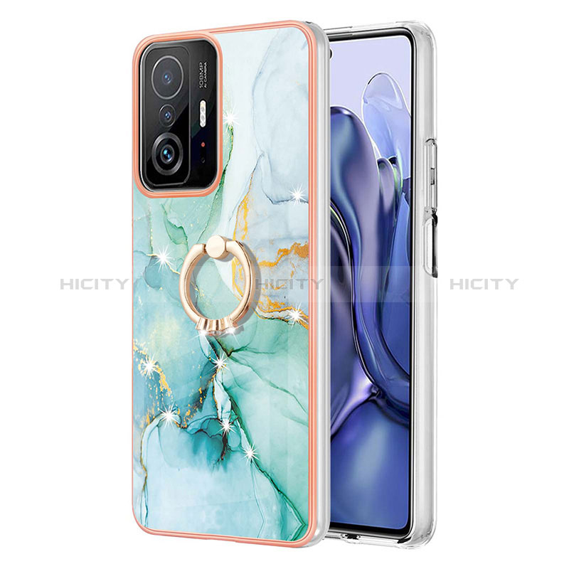 Handyhülle Silikon Hülle Gummi Schutzhülle Flexible Modisch Muster mit Fingerring Ständer Y05B für Xiaomi Mi 11T 5G