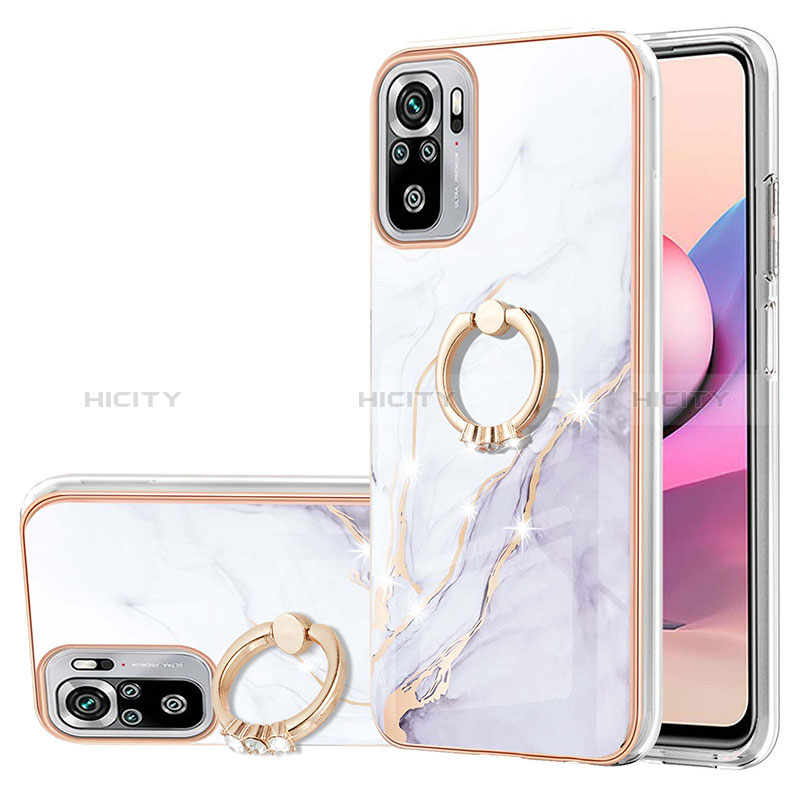 Handyhülle Silikon Hülle Gummi Schutzhülle Flexible Modisch Muster mit Fingerring Ständer Y05B für Xiaomi Poco M5S groß