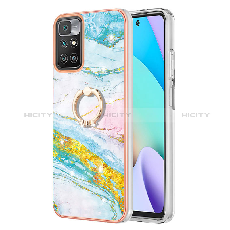 Handyhülle Silikon Hülle Gummi Schutzhülle Flexible Modisch Muster mit Fingerring Ständer Y05B für Xiaomi Redmi Note 11 4G (2021) Bunt Plus