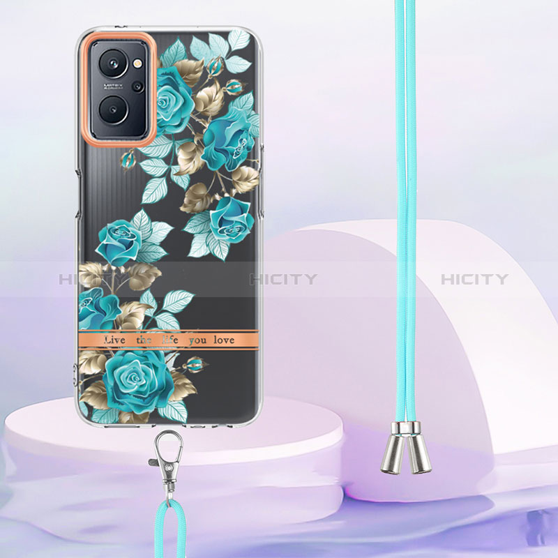 Handyhülle Silikon Hülle Gummi Schutzhülle Flexible Modisch Muster mit Fingerring Ständer Y06B für Realme 9i 4G