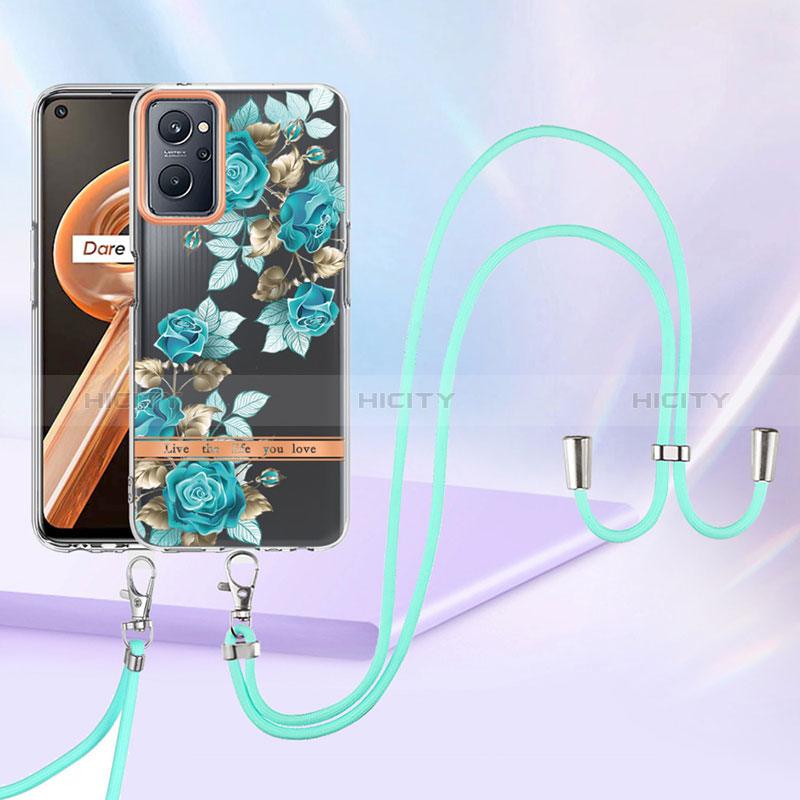 Handyhülle Silikon Hülle Gummi Schutzhülle Flexible Modisch Muster mit Fingerring Ständer Y06B für Realme 9i 4G