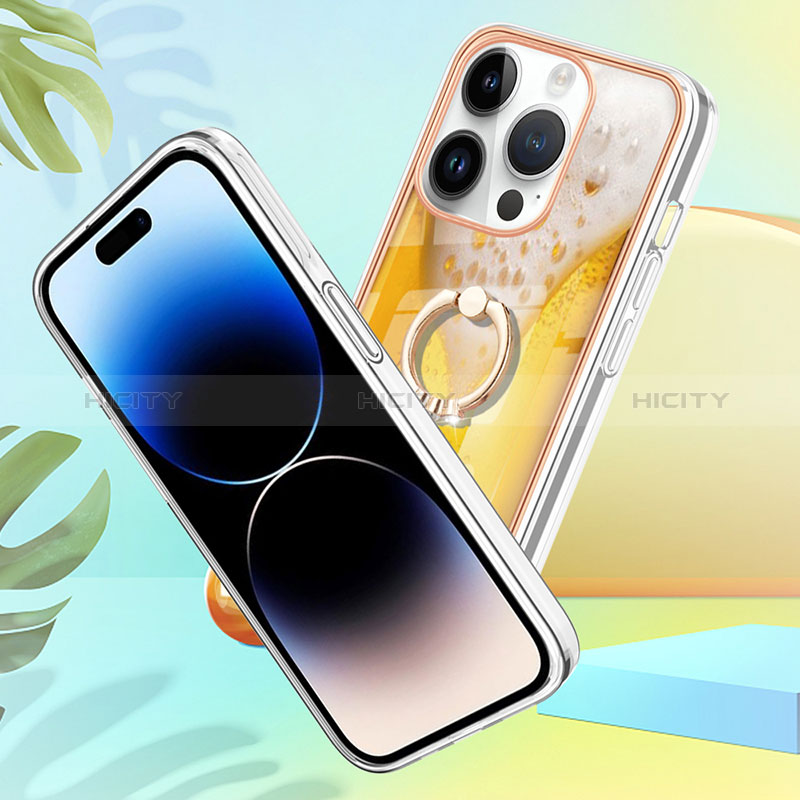 Handyhülle Silikon Hülle Gummi Schutzhülle Flexible Modisch Muster mit Fingerring Ständer YB2 für Xiaomi Redmi K60 5G groß