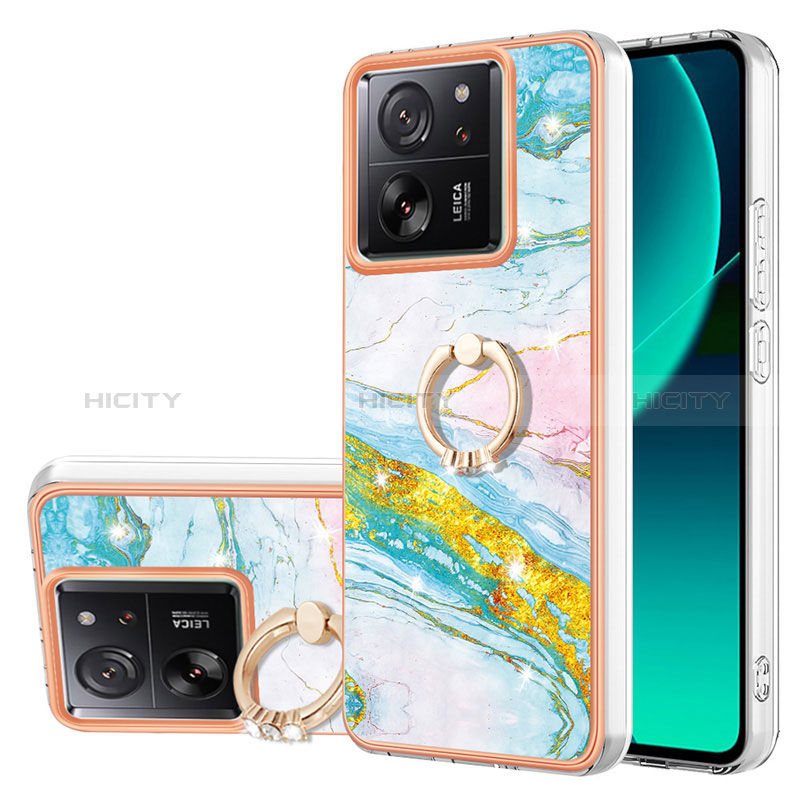 Handyhülle Silikon Hülle Gummi Schutzhülle Flexible Modisch Muster mit Fingerring Ständer YB5 für Xiaomi Redmi K60 Ultra 5G Bunt