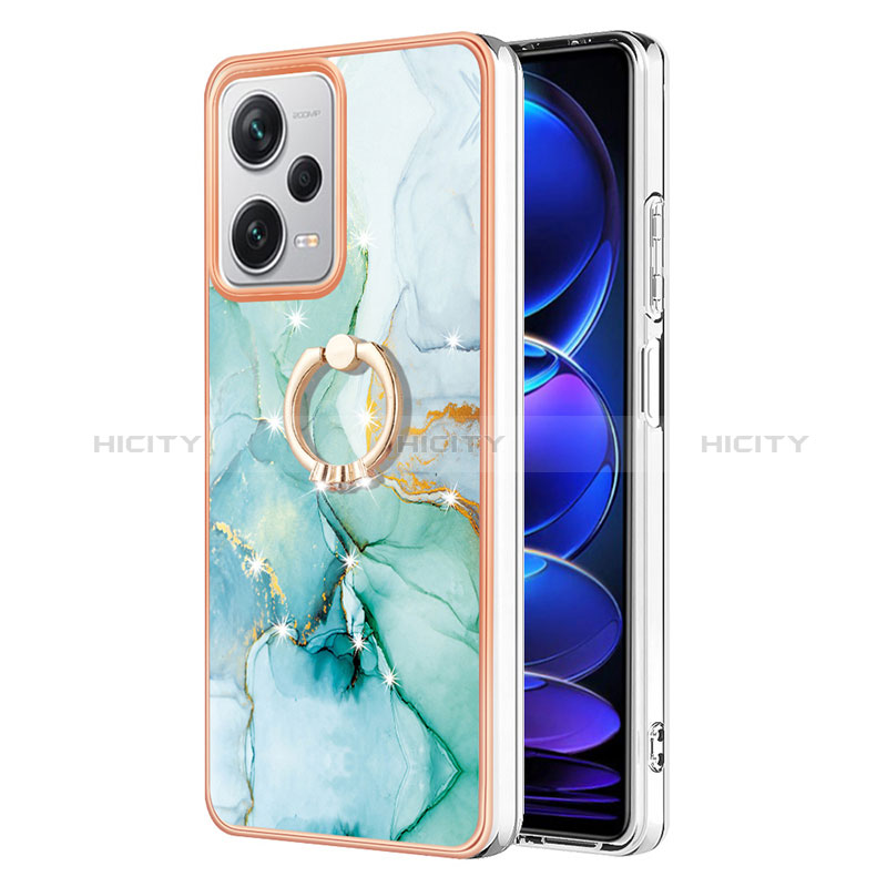 Handyhülle Silikon Hülle Gummi Schutzhülle Flexible Modisch Muster mit Fingerring Ständer YB5 für Xiaomi Redmi Note 12 Explorer