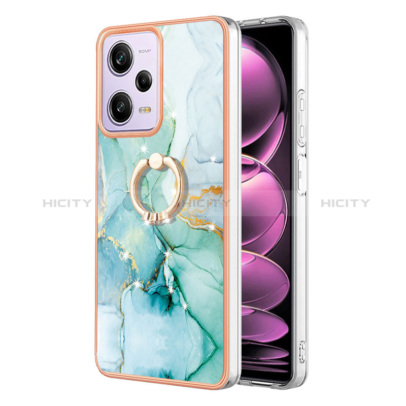 Handyhülle Silikon Hülle Gummi Schutzhülle Flexible Modisch Muster mit Fingerring Ständer YB5 für Xiaomi Redmi Note 12 Pro 5G