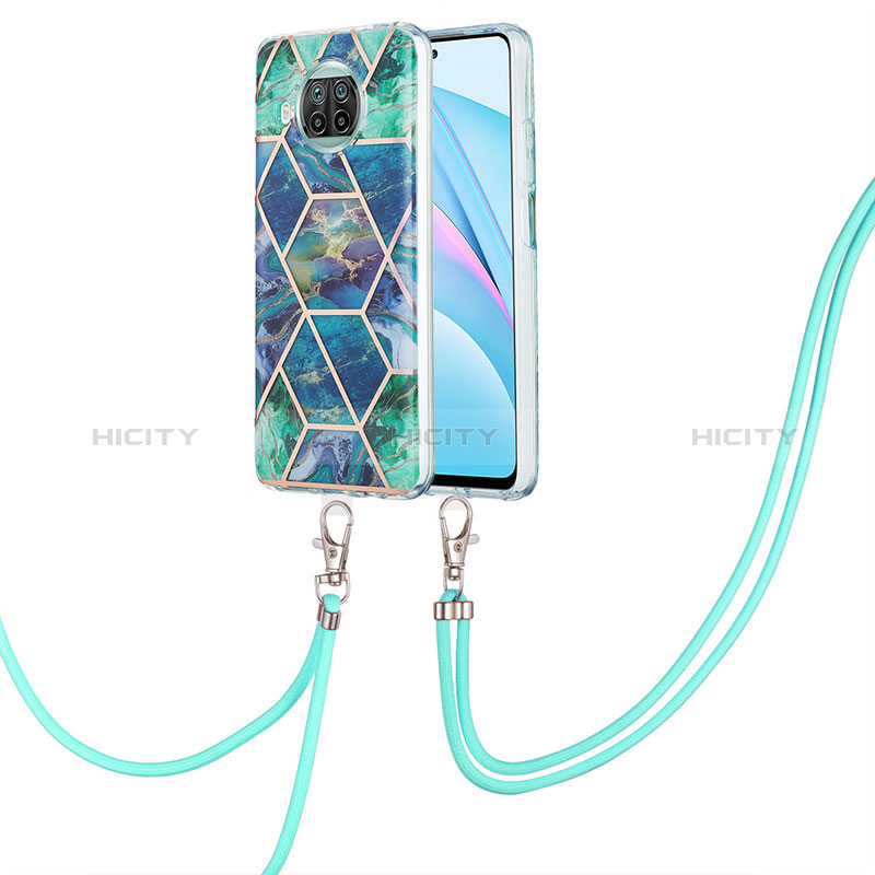 Handyhülle Silikon Hülle Gummi Schutzhülle Flexible Modisch Muster mit Schlüsselband Lanyard Y01B für Xiaomi Mi 10i 5G