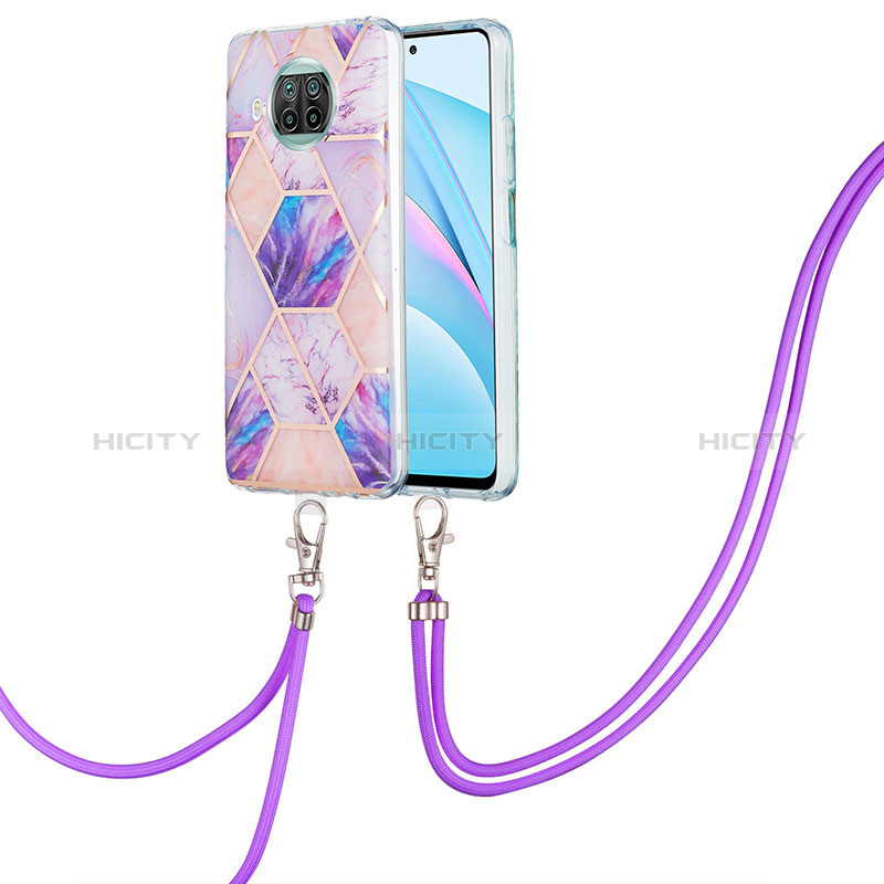 Handyhülle Silikon Hülle Gummi Schutzhülle Flexible Modisch Muster mit Schlüsselband Lanyard Y01B für Xiaomi Mi 10i 5G