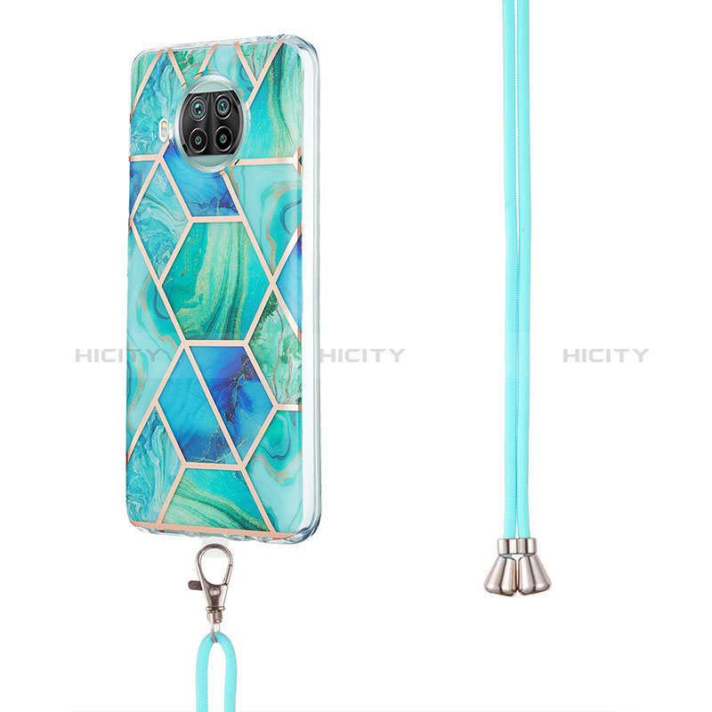 Handyhülle Silikon Hülle Gummi Schutzhülle Flexible Modisch Muster mit Schlüsselband Lanyard Y01B für Xiaomi Mi 10i 5G