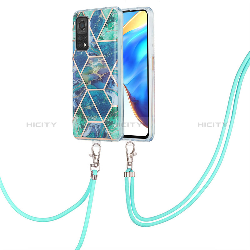 Handyhülle Silikon Hülle Gummi Schutzhülle Flexible Modisch Muster mit Schlüsselband Lanyard Y01B für Xiaomi Mi 10T 5G