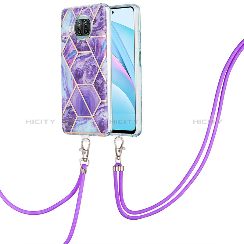 Handyhülle Silikon Hülle Gummi Schutzhülle Flexible Modisch Muster mit Schlüsselband Lanyard Y01B für Xiaomi Mi 10T Lite 5G