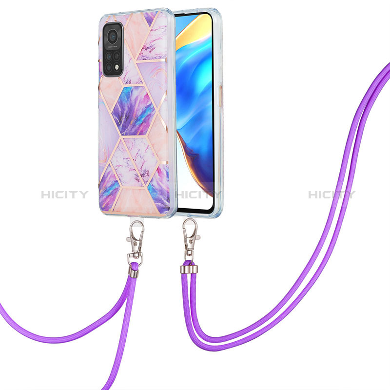 Handyhülle Silikon Hülle Gummi Schutzhülle Flexible Modisch Muster mit Schlüsselband Lanyard Y01B für Xiaomi Mi 10T Pro 5G groß