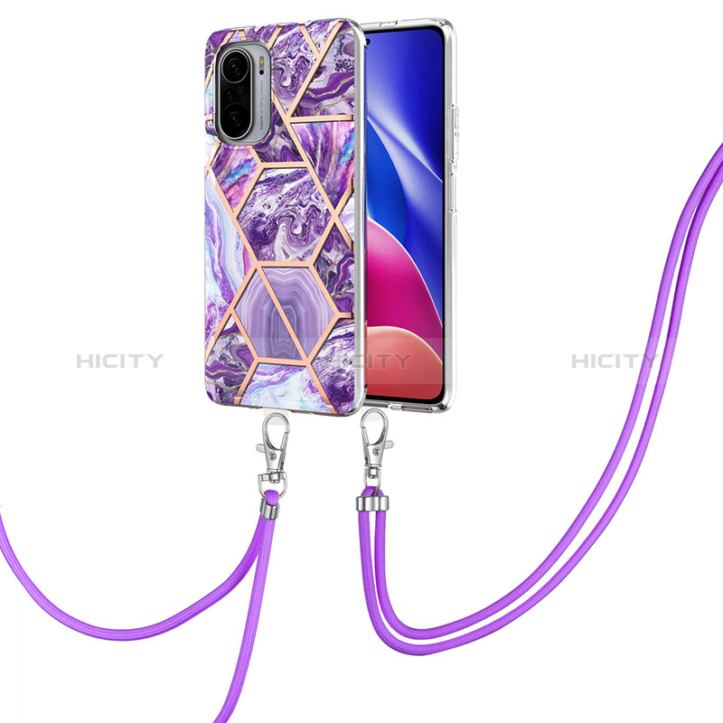 Handyhülle Silikon Hülle Gummi Schutzhülle Flexible Modisch Muster mit Schlüsselband Lanyard Y01B für Xiaomi Mi 11i 5G groß