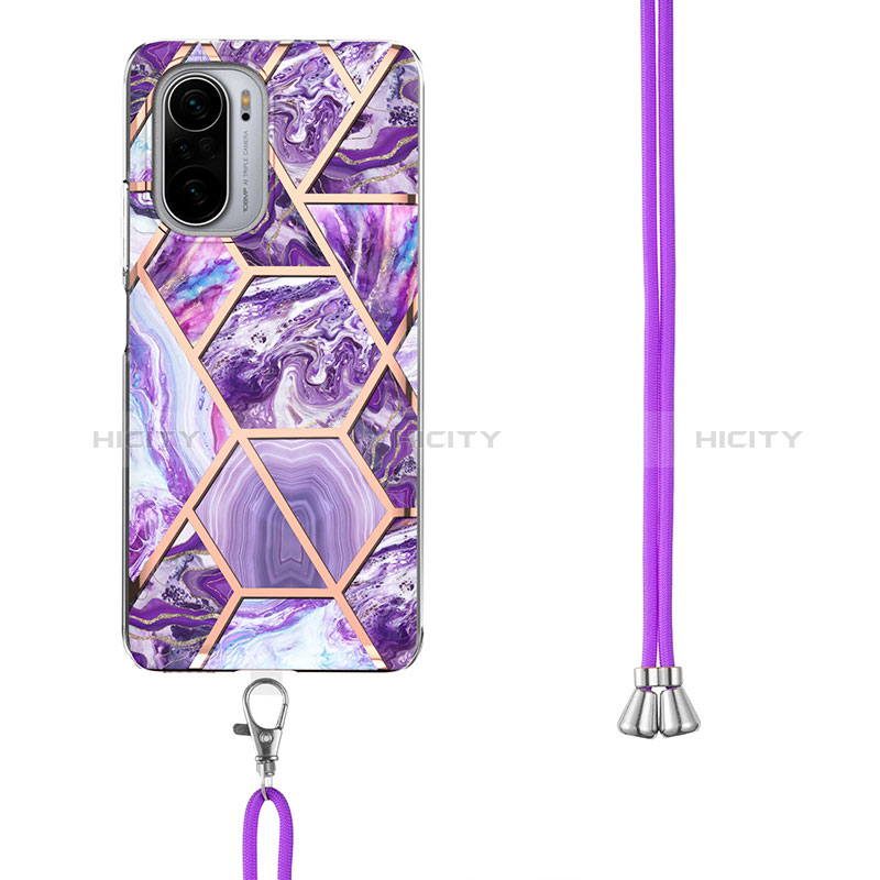 Handyhülle Silikon Hülle Gummi Schutzhülle Flexible Modisch Muster mit Schlüsselband Lanyard Y01B für Xiaomi Mi 11i 5G