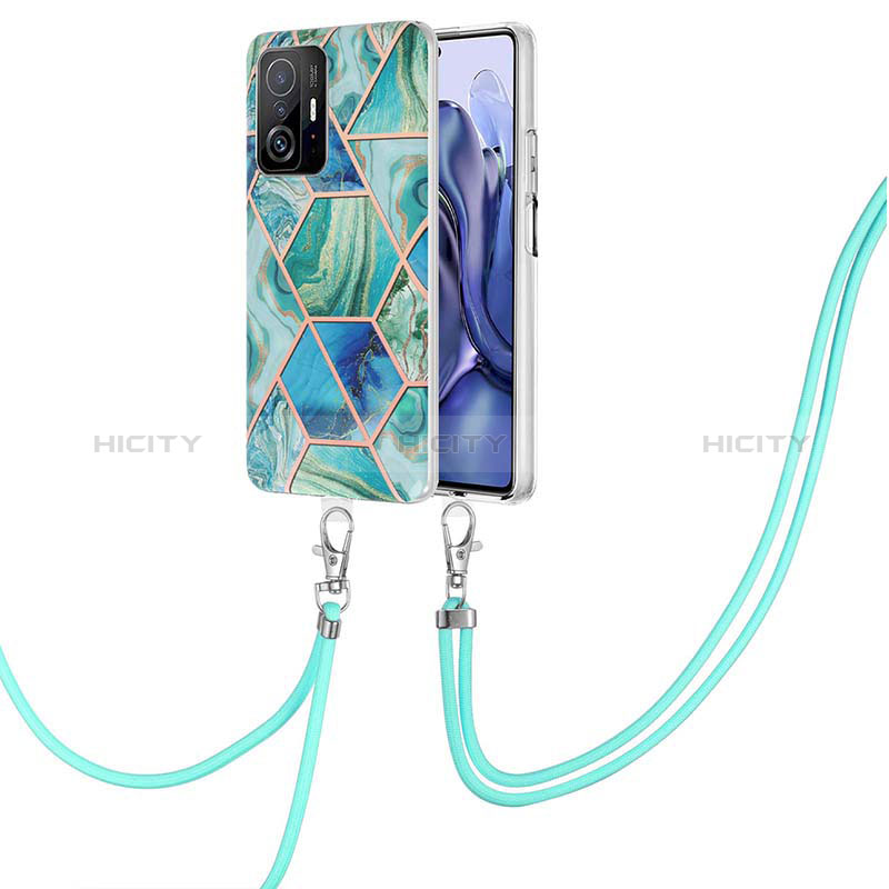 Handyhülle Silikon Hülle Gummi Schutzhülle Flexible Modisch Muster mit Schlüsselband Lanyard Y01B für Xiaomi Mi 11T 5G