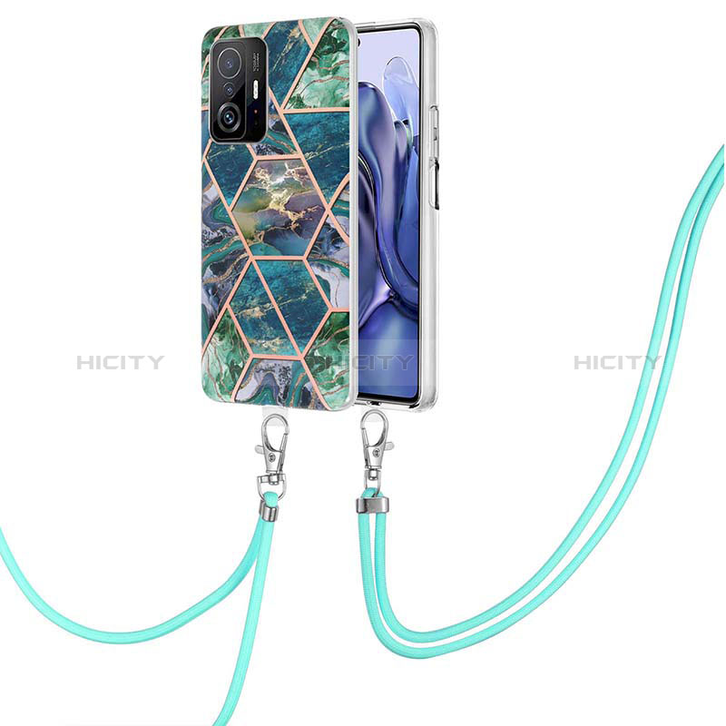 Handyhülle Silikon Hülle Gummi Schutzhülle Flexible Modisch Muster mit Schlüsselband Lanyard Y01B für Xiaomi Mi 11T Pro 5G