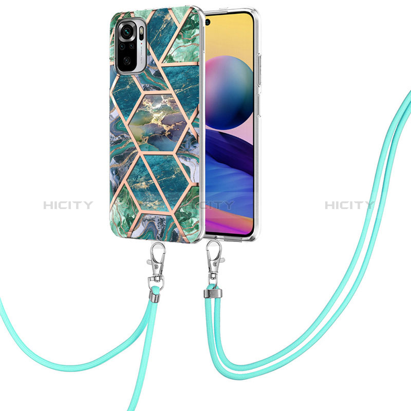 Handyhülle Silikon Hülle Gummi Schutzhülle Flexible Modisch Muster mit Schlüsselband Lanyard Y01B für Xiaomi Poco M5S