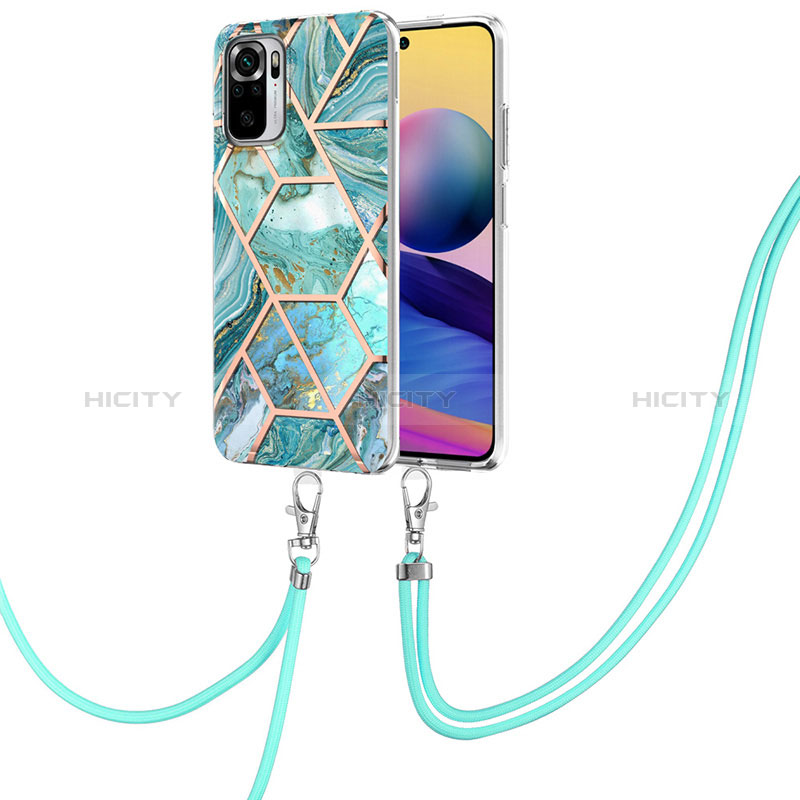 Handyhülle Silikon Hülle Gummi Schutzhülle Flexible Modisch Muster mit Schlüsselband Lanyard Y01B für Xiaomi Poco M5S